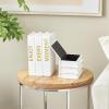 imageDeco 79 Canvas Decorative Box Faux Storage Book Book Shaped Boxes with Gold Live Laugh Love Text Set of 2 Decorative Keepsake Boxes 11quot 9quotH WhiteWhite