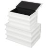 imageDeco 79 Canvas Decorative Box Faux Storage Book Book Shaped Boxes with Gold Live Laugh Love Text Set of 2 Decorative Keepsake Boxes 11quot 9quotH WhiteWhite