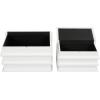 imageDeco 79 Canvas Decorative Box Faux Storage Book Book Shaped Boxes with Gold Live Laugh Love Text Set of 2 Decorative Keepsake Boxes 11quot 9quotH WhiteWhite