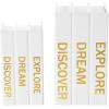 imageDeco 79 Canvas Decorative Box Faux Storage Book Book Shaped Boxes with Gold Live Laugh Love Text Set of 2 Decorative Keepsake Boxes 11quot 9quotH WhiteWhite