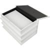 imageDeco 79 Canvas Decorative Box Faux Storage Book Book Shaped Boxes with Gold Live Laugh Love Text Set of 2 Decorative Keepsake Boxes 11quot 9quotH WhiteWhite