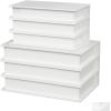 imageDeco 79 Canvas Decorative Box Faux Storage Book Book Shaped Boxes with Gold Live Laugh Love Text Set of 2 Decorative Keepsake Boxes 11quot 9quotH WhiteWhite
