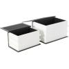 imageDeco 79 Canvas Decorative Box Faux Storage Book Book Shaped Boxes with Gold Live Laugh Love Text Set of 2 Decorative Keepsake Boxes 11quot 9quotH WhiteBlack
