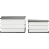 imageDeco 79 Canvas Decorative Box Faux Storage Book Book Shaped Boxes with Gold Live Laugh Love Text Set of 2 Decorative Keepsake Boxes 11quot 9quotH WhiteBlack