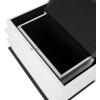 imageDeco 79 Canvas Decorative Box Faux Storage Book Book Shaped Boxes with Gold Live Laugh Love Text Set of 2 Decorative Keepsake Boxes 11quot 9quotH WhiteBlack
