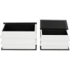 imageDeco 79 Canvas Decorative Box Faux Storage Book Book Shaped Boxes with Gold Live Laugh Love Text Set of 2 Decorative Keepsake Boxes 11quot 9quotH WhiteBlack