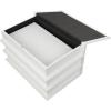 imageDeco 79 Canvas Decorative Box Faux Storage Book Book Shaped Boxes with Gold Live Laugh Love Text Set of 2 Decorative Keepsake Boxes 11quot 9quotH WhiteWhite