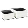 imageDeco 79 Canvas Decorative Box Faux Storage Book Book Shaped Boxes with Gold Live Laugh Love Text Set of 2 Decorative Keepsake Boxes 11quot 9quotH WhiteBlack