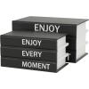 imageDeco 79 Canvas Decorative Box Faux Storage Book Book Shaped Boxes with Gold Live Laugh Love Text Set of 2 Decorative Keepsake Boxes 11quot 9quotH WhiteBlack