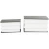 imageDeco 79 Canvas Decorative Box Faux Storage Book Book Shaped Boxes with Gold Live Laugh Love Text Set of 2 Decorative Keepsake Boxes 11quot 9quotH WhiteBlack