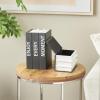 imageDeco 79 Canvas Decorative Box Faux Storage Book Book Shaped Boxes with Gold Live Laugh Love Text Set of 2 Decorative Keepsake Boxes 11quot 9quotH WhiteBlack