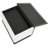 imageDeco 79 Canvas Decorative Box Faux Storage Book Book Shaped Boxes with Gold Live Laugh Love Text Set of 2 Decorative Keepsake Boxes 11quot 9quotH WhiteBlack