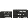 imageDeco 79 Canvas Decorative Box Faux Storage Book Book Shaped Boxes with Gold Live Laugh Love Text Set of 2 Decorative Keepsake Boxes 11quot 9quotH WhiteBlack
