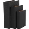 imageDeco 79 Faux Leather Decorative Box Book Shaped Book Shaped Boxes Set of 3 Decorative Keepsake Boxes 12quot 10quot 8quotH BrownBlack