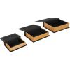 imageDeco 79 Faux Leather Decorative Box Book Shaped Book Shaped Boxes Set of 3 Decorative Keepsake Boxes 12quot 10quot 8quotH BrownBlack