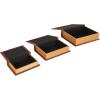imageDeco 79 Faux Leather Decorative Box Book Shaped Book Shaped Boxes Set of 3 Decorative Keepsake Boxes 12quot 10quot 8quotH BrownCopper