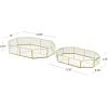 imageDeco 79 Glass Geometric Decorative Jewelry Box Hexagon Jewelry Organizers with Gold Metal Frame and Chain Accent Set of 2 Jewelry Holder 8quot 7quotW Clear14  11W