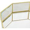 imageDeco 79 Glass Geometric Decorative Jewelry Box Hexagon Jewelry Organizers with Gold Metal Frame and Chain Accent Set of 2 Jewelry Holder 8quot 7quotW Clear14  11W