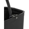 imageDeco 79 Leather Handmade Decorative Magazine Holder Box Style Single Slot Magazine Rack with Arched Handles File Holder 15quot x 9quot x 17quot Black