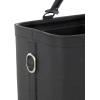 imageDeco 79 Leather Handmade Decorative Magazine Holder Box Style Single Slot Magazine Rack with Arched Handles File Holder 15quot x 9quot x 17quot Black
