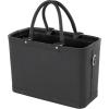 imageDeco 79 Leather Handmade Decorative Magazine Holder Box Style Single Slot Magazine Rack with Arched Handles File Holder 15quot x 9quot x 17quot Black