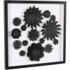 imageDeco 79 Paper Floral Cluster Shadow Box with Varying Shapes and Sizes 20quot x 2quot x 20quot WhiteBlack