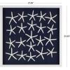 imageDeco 79 Paper Floral Cluster Shadow Box with Varying Shapes and Sizes 20quot x 2quot x 20quot WhiteDark Blue