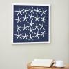 imageDeco 79 Paper Floral Cluster Shadow Box with Varying Shapes and Sizes 20quot x 2quot x 20quot WhiteDark Blue