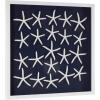 imageDeco 79 Paper Floral Cluster Shadow Box with Varying Shapes and Sizes 20quot x 2quot x 20quot WhiteDark Blue