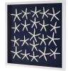 imageDeco 79 Paper Floral Cluster Shadow Box with Varying Shapes and Sizes 20quot x 2quot x 20quot WhiteDark Blue