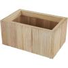 imageDeco 79 Wood Decorative Box Washed Ribbed Storage Decorative Keepsake Boxes with White Lids and Rope Handles Set of 2 Storage Boxes 10quot 8quot W Cream10  8W