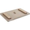 imageDeco 79 Wood Decorative Box Washed Ribbed Storage Decorative Keepsake Boxes with White Lids and Rope Handles Set of 2 Storage Boxes 10quot 8quot W Cream10  8W