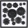 imageDeco 79 Paper Floral Cluster Shadow Box with Varying Shapes and Sizes 20quot x 2quot x 20quot WhiteWhite