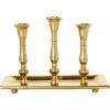 imageDeco 79 Aluminum Metal 3 Candle Candelabra with Candle Plate 12quot x 6quot x 9quot GoldGold