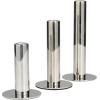imageDeco 79 Aluminum Metal Decorative Candle Holder Slim Candle Stand with Round Bases Set of 3 Candlestick Holder 12quot 10quot 8quot H GoldSilver