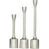 imageDeco 79 Aluminum Metal Decorative Candle Holder Slim Candle Stand with Round Bases Set of 3 Candlestick Holder 12quot 10quot 8quot H GoldSilver