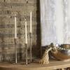 imageDeco 79 Aluminum Metal Decorative Candle Holder Slim Candle Stand with Round Bases Set of 3 Candlestick Holder 12quot 10quot 8quot H GoldSilver