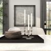 imageDeco 79 Aluminum Metal Decorative Candle Holder Slim Candle Stand with Round Bases Set of 3 Candlestick Holder 12quot 10quot 8quot H GoldSilver