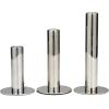 imageDeco 79 Aluminum Metal Decorative Candle Holder Slim Candle Stand with Round Bases Set of 3 Candlestick Holder 12quot 10quot 8quot H GoldSilver