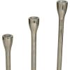 imageDeco 79 Aluminum Metal Decorative Candle Holder Slim Candle Stand with Round Bases Set of 3 Candlestick Holder 12quot 10quot 8quot H GoldSilver