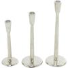 imageDeco 79 Aluminum Metal Decorative Candle Holder Slim Candle Stand with Round Bases Set of 3 Candlestick Holder 12quot 10quot 8quot H GoldSilver