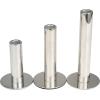 imageDeco 79 Aluminum Metal Decorative Candle Holder Slim Candle Stand with Round Bases Set of 3 Candlestick Holder 12quot 10quot 8quot H GoldSilver