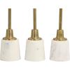 imageDeco 79 Aluminum Slim Candle Holder with White Marble Base Set of 3 15 13 11quot H GoldGold