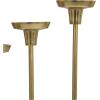 imageDeco 79 Aluminum Slim Candle Holder with White Marble Base Set of 3 15 13 11quot H GoldGold