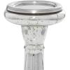 imageDeco 79 Glass Handmade Decorative Candle Holder Turned Style Pillar Candle Stand Set of 3 Candlestick Holder 11quot 15quot 21quotH Silver