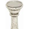 imageDeco 79 Glass Handmade Decorative Candle Holder Turned Style Pillar Candle Stand Set of 3 Candlestick Holder 21quot 17quot 12quotH Silver21x17x12