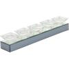 imageDeco 79 Glass Handmade Pillar 5 Plate Candle Holder with Mirrored Sides 24quot x 4quot x 4quot Silver24x4