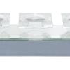 imageDeco 79 Glass Handmade Pillar 5 Plate Candle Holder with Mirrored Sides 24quot x 4quot x 4quot Silver24x4