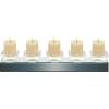 imageDeco 79 Glass Handmade Pillar 5 Plate Candle Holder with Mirrored Sides 24quot x 4quot x 4quot Silver24x4