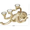imageDeco 79 Stainless Steel Geometric Overlapping Oval Candelabra 8quot x 8quot x 6quot SilverGold